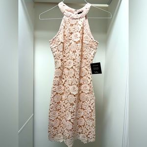 Lulus Love Poem Blush Pink Lace Dress XS
